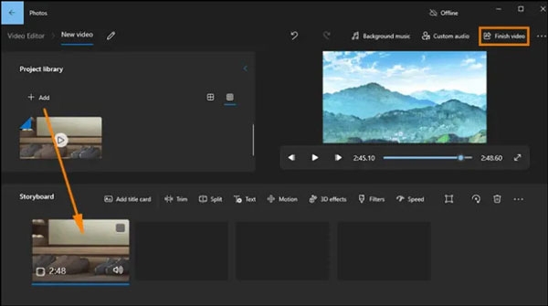 تقليل حجم الفيديو في ويندوز 11 باستخدام محرر الفيديو المدمج