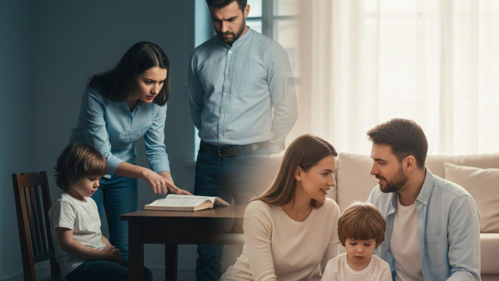 التربية الإيجابية والتربية السلطوية