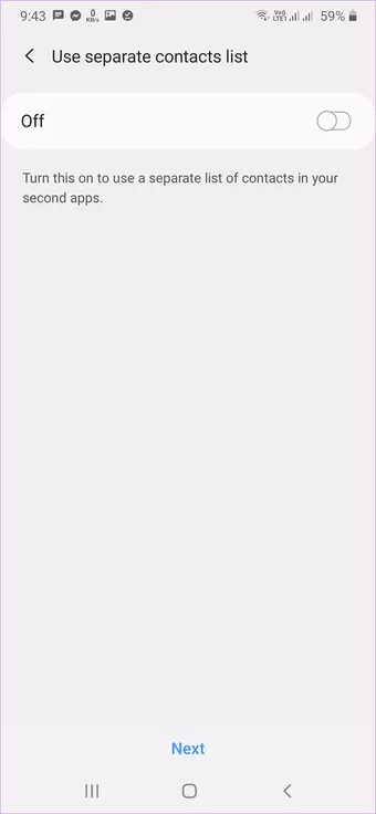 استخدام قائمة جهات اتصال منفصلة لتطبيق واتساب (WhatsApp) الثاني
