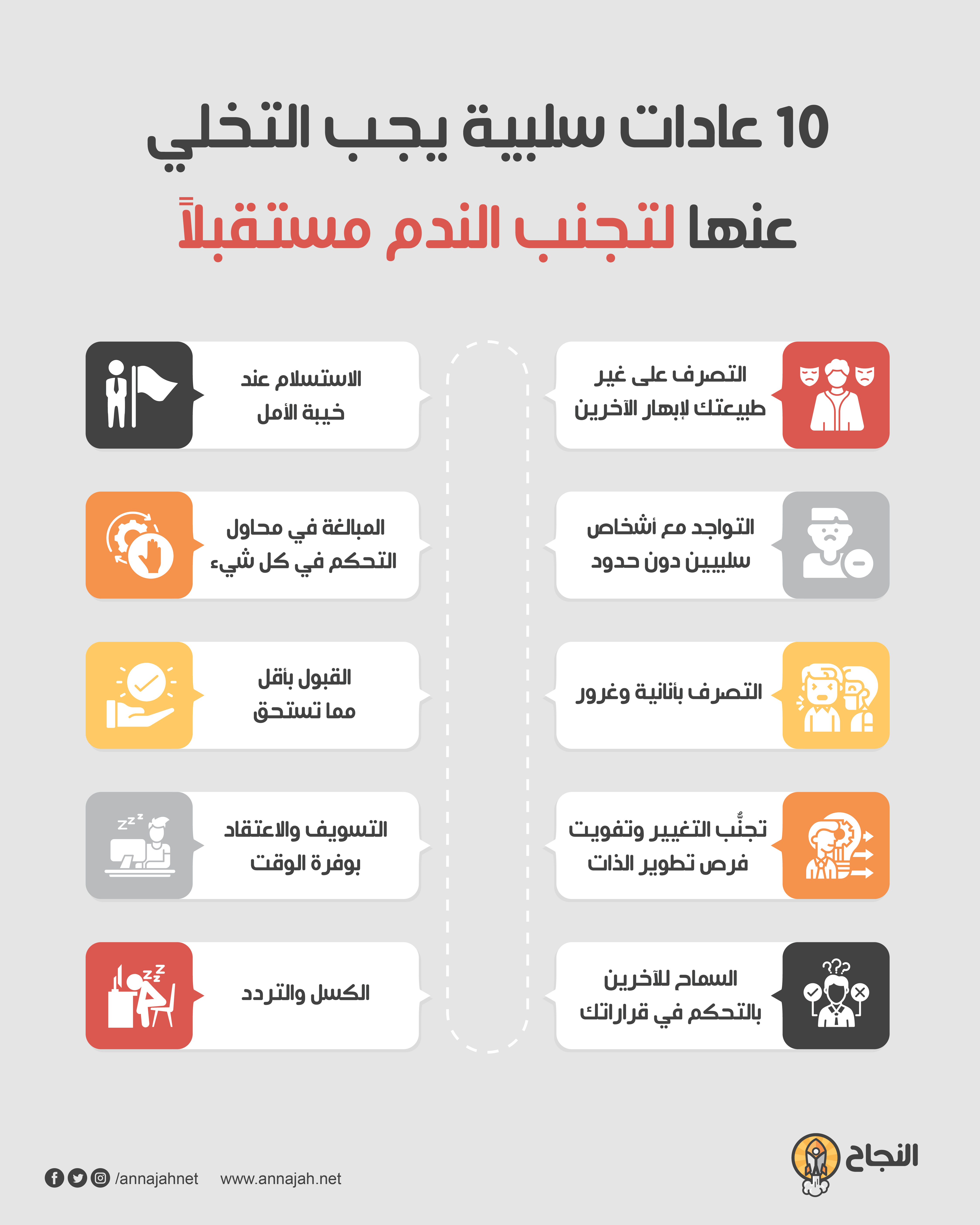 10 عادات سلبية يجب التخلي عنها كي لا تشعر بالندم في المستقبل القريب!
