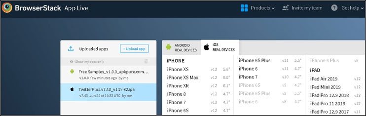 قائمة بأجهزة أي أو إس (iOS) مثل أيفون (iPhone) وأيباد (iPad) مع طرازات أجهزة مختلفة لكل نوع