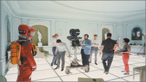 Behind the scenes of filming the movie A Space Odyssey