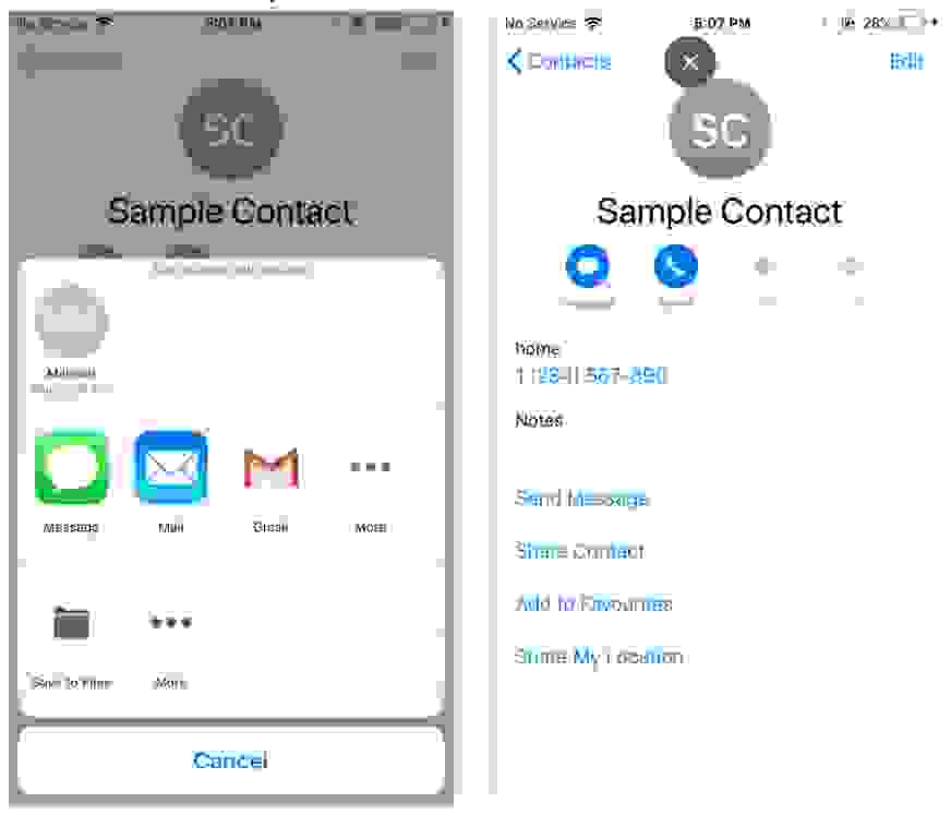 إرسال جهات اتصال أيفون (iPhone) إلى أندرويد (Android) عبر البريد الإلكتروني