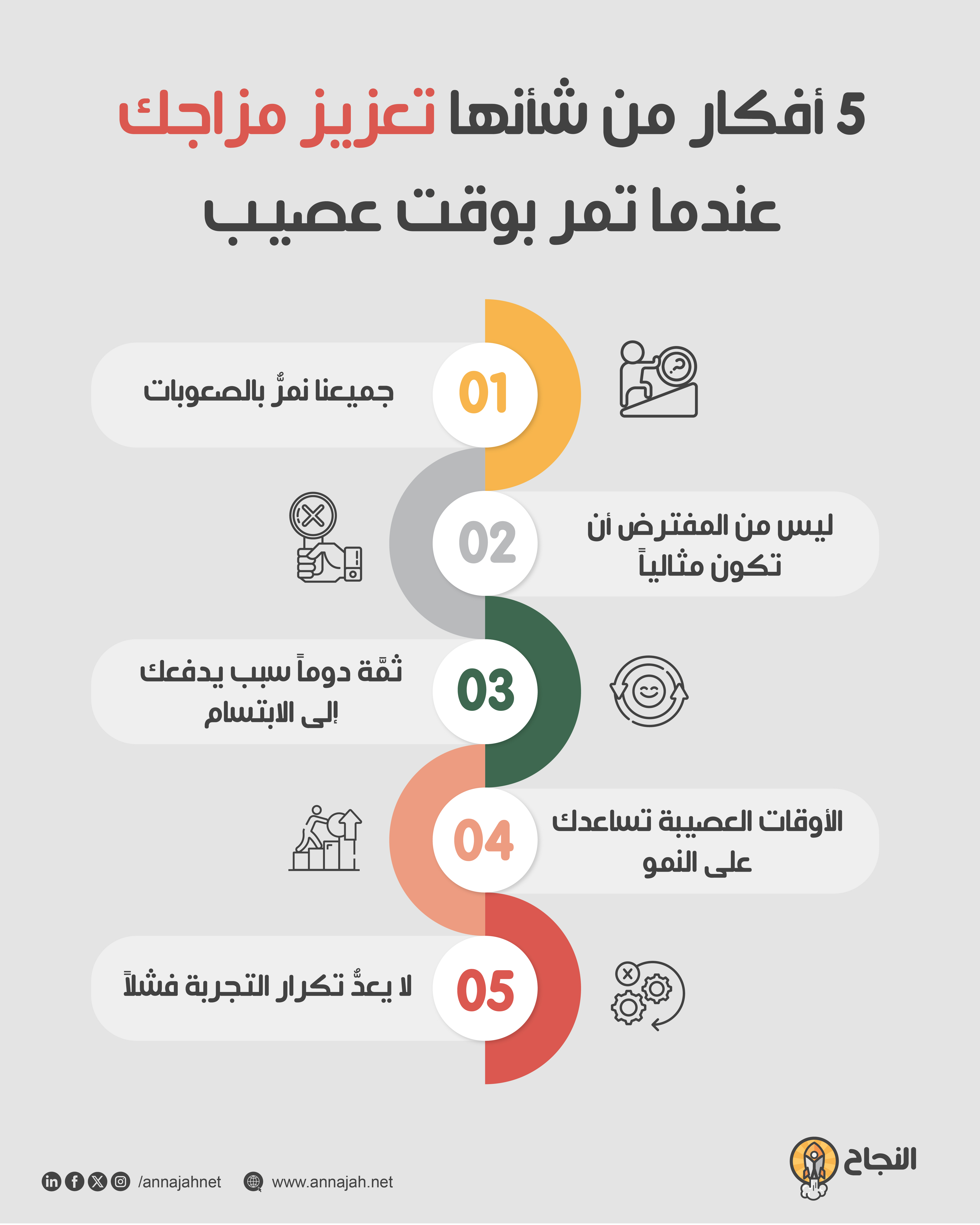 5 أفكار من شأنها تعزيز مزاجك عندما تمر بوقت عصيب