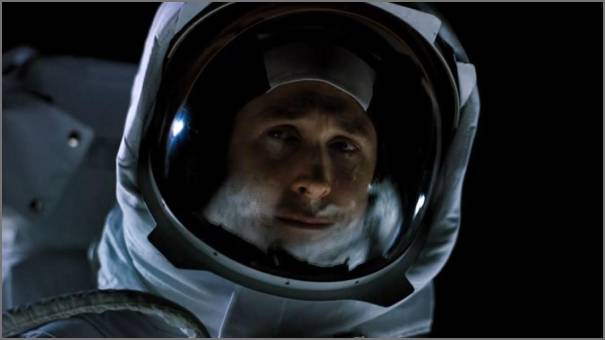 An image of the hero of the film, who embodied the character of Neil Armstrong