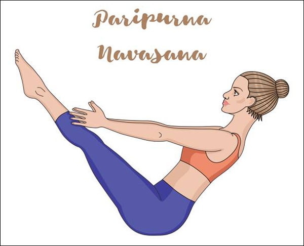 وضعية القارب أو نافاسانا (Navasana)