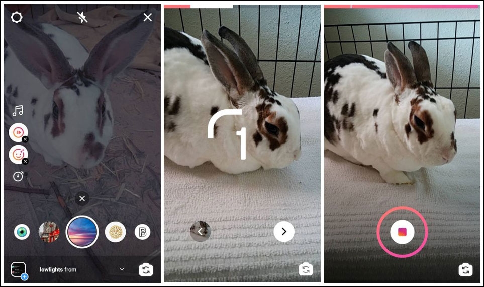 تسجيل مقطع فيديو ريلز (Reels)