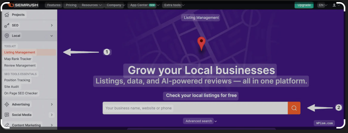 أداة SEMrush Local