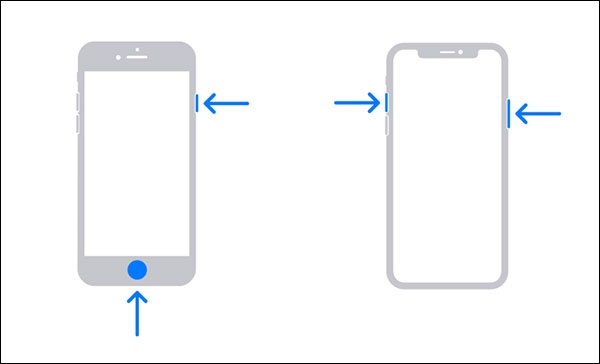 أخذ لقطة شاشة أيفون 8 وأيفون إكس والأجهزة الأحدث