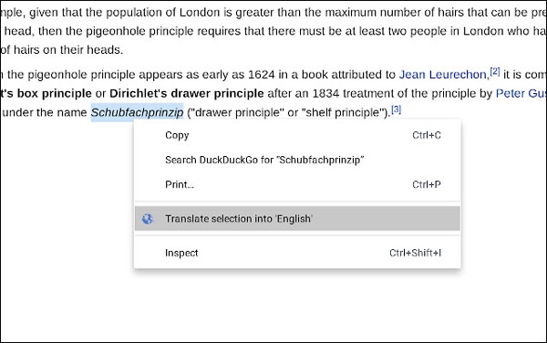 Translate the selected text