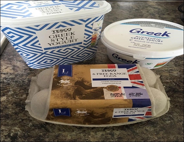 الزبادي (اللبن الرائب) والحليب النباتي