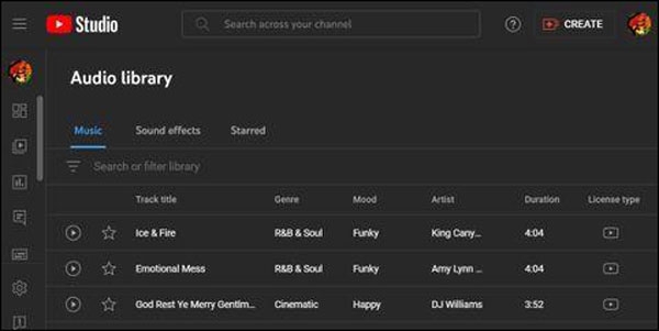 YouTube Audio Library