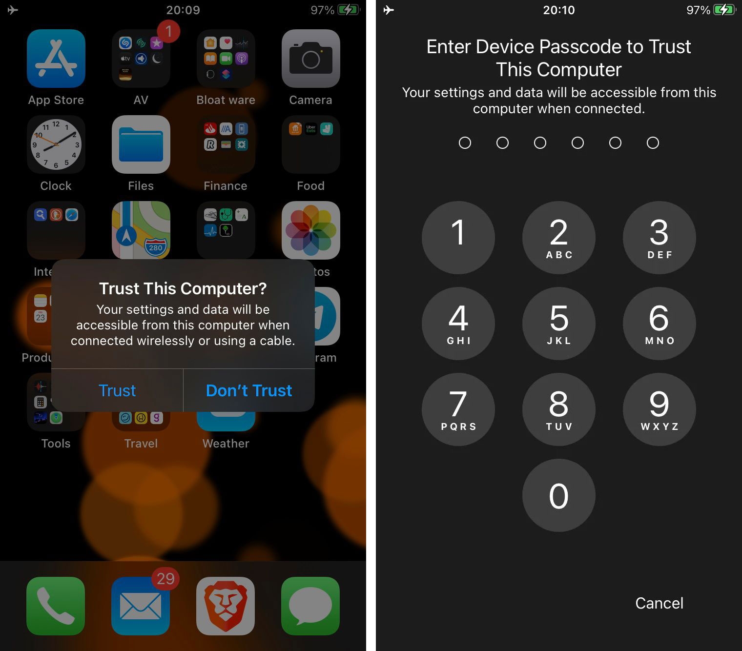 الوثوق بجهاز الكمبيوتر