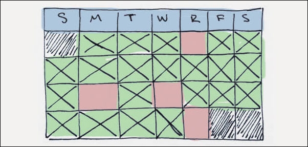 التزم بجدولك لمدة أسبوع واحد