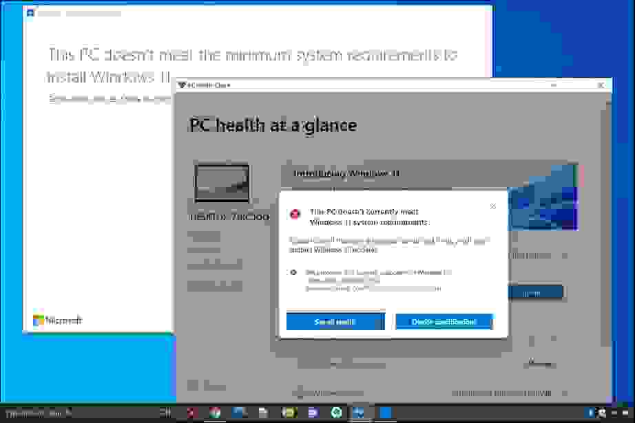 هذا الكمبيوتر الشخصي لا يلبي حالياً متطلبات نظام ويندوز 11 (This PC doesn’t currently meet Windows 11 system requirements)