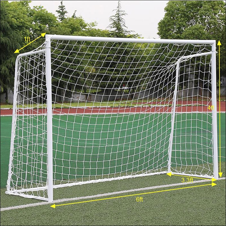 أبعاد مرمى كرة القدم الخماسية