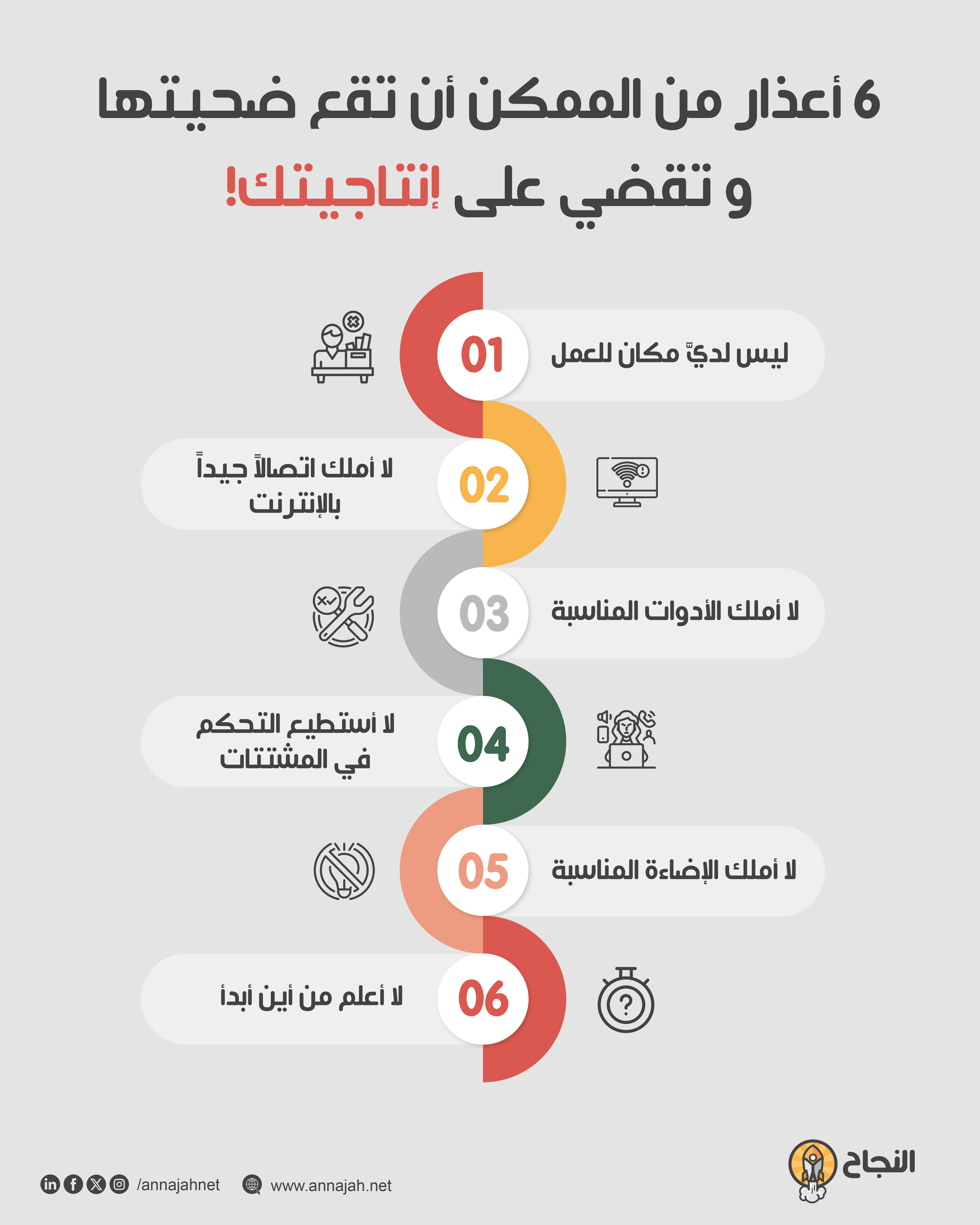  أعذار من الممكن أن تقع ضحيتها و تقضي على إنتاجيتك!