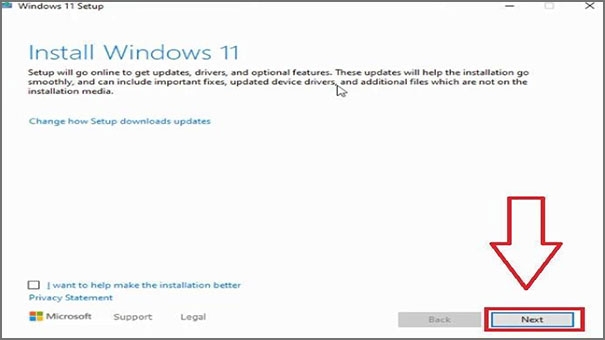 اضغط على زر التالي