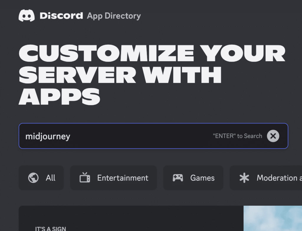 الانضمام إلى سيرفر (Midjourney) الرسمي