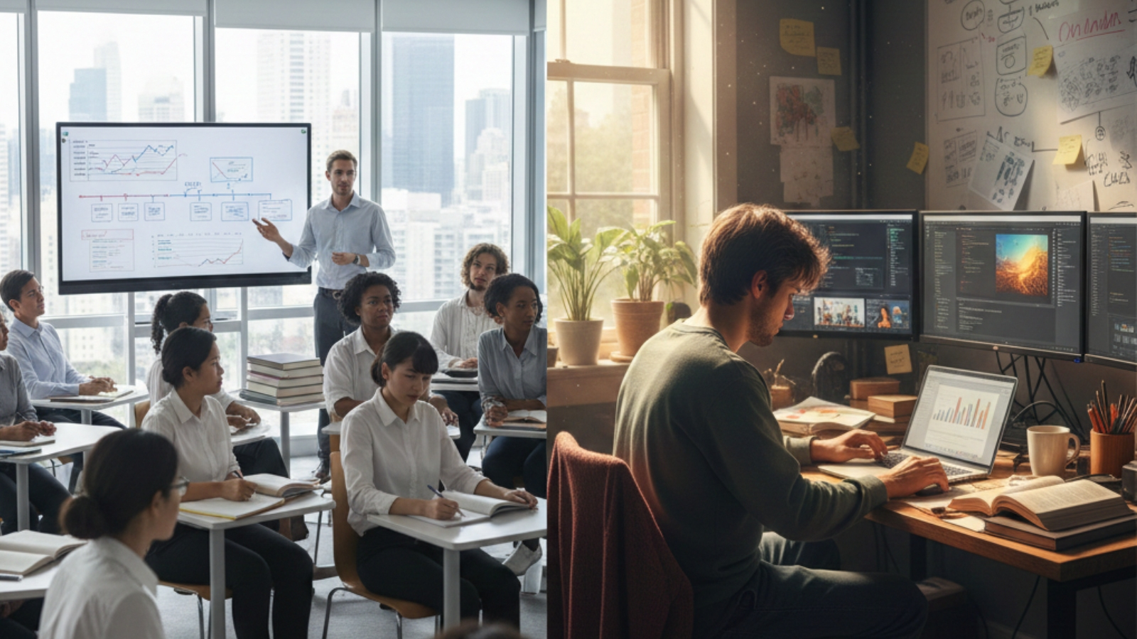 التدريب الرسمي مقابل التعلم الذاتي