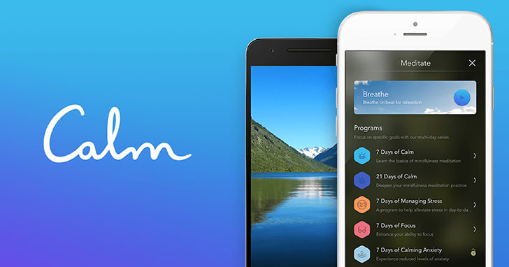calm تطبيق تطبيقات التأمل للمتعافين من الإدمان