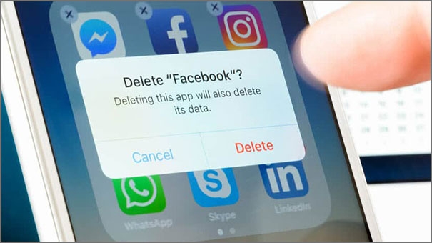 حذف تطبيق الفيسبوك