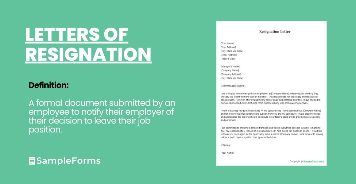 قالب خطاب استقالة