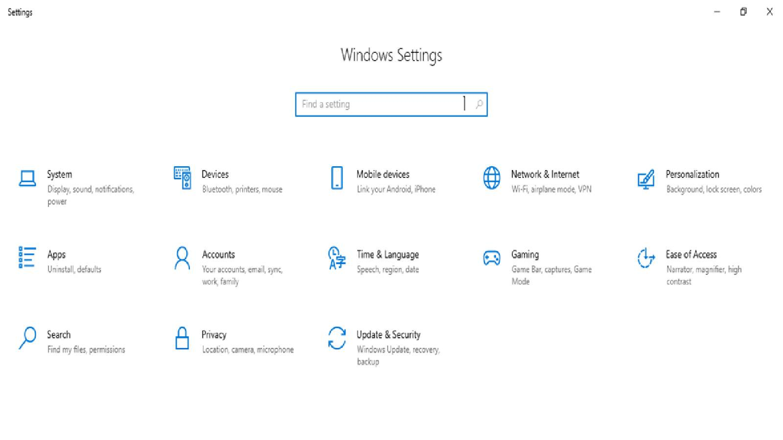 نافذة اعدادات الويندوز في ويندوز 11