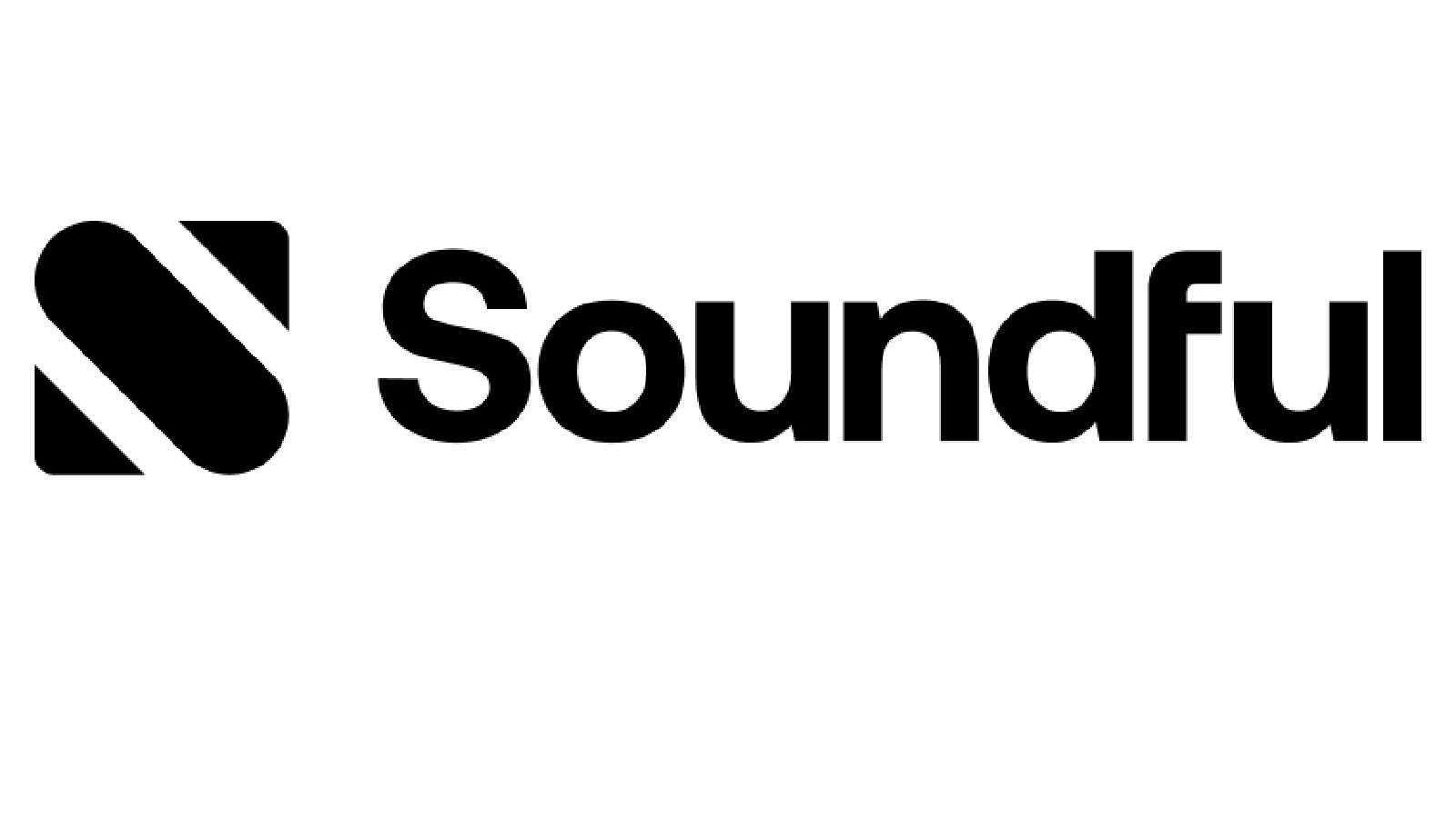 على خلفية بيضاء تظهر عبارة Soundful مع مربع مقسم بالعرض الى ثلاثة اقسام 