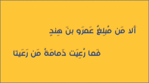 قصيدة ألا من مبلغ