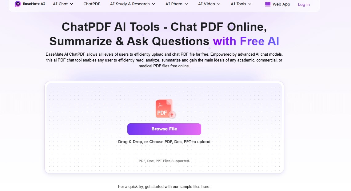 كيفية استخدام EaseMate AI Chat PDF