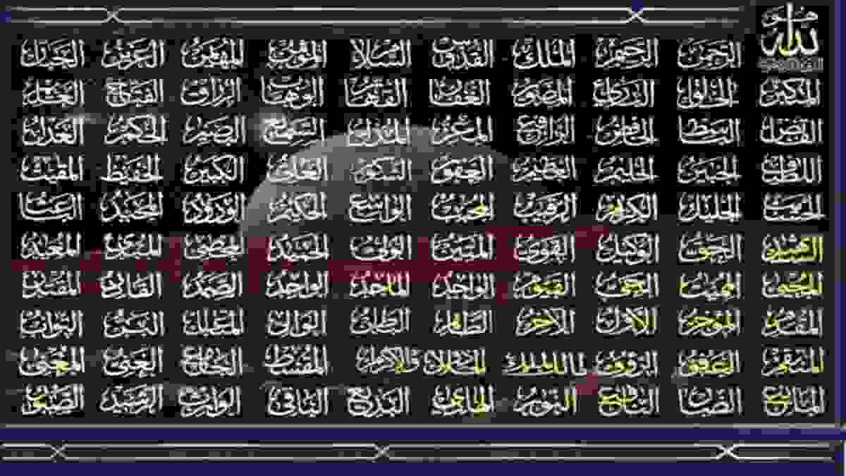 أسماء الله الحسنى ومعانيها