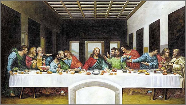 لوحة العشاء الاخير ليوناردو دافنشي