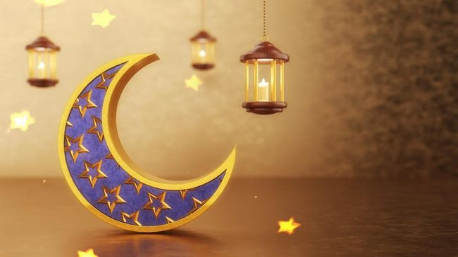 مجسم هلال رمضان كبير مصنوع يدويًا مجسم هلال رمضان كبير مصنوع يدويًا