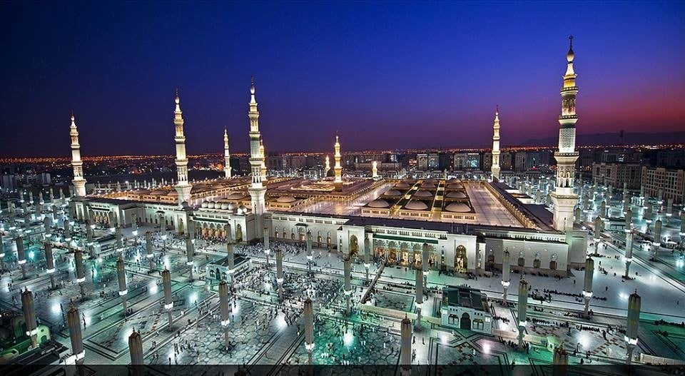 المسجد النبوي الشريف في المدينة المنورة في المملكة العربية السعودية