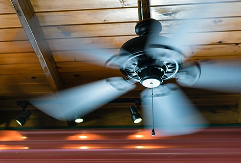 المراوح السّقفيّة، (كل بضعة أشهر)