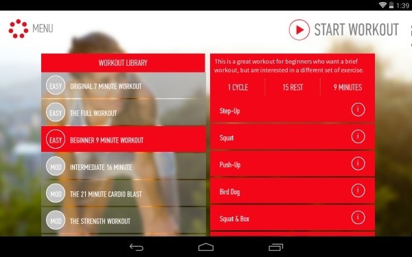 تطبيق (Johnson & Johnson Official 7 Minute Workout App)