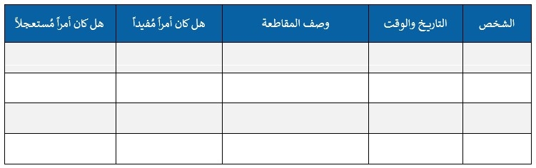 احتفظ بسجلٍّ للمقاطعات