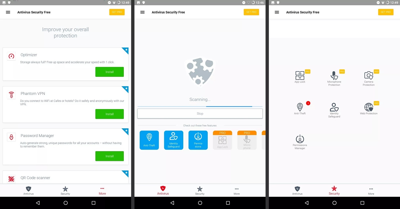 تثبيت تطبيق للأمان (مضاد فيروسات)