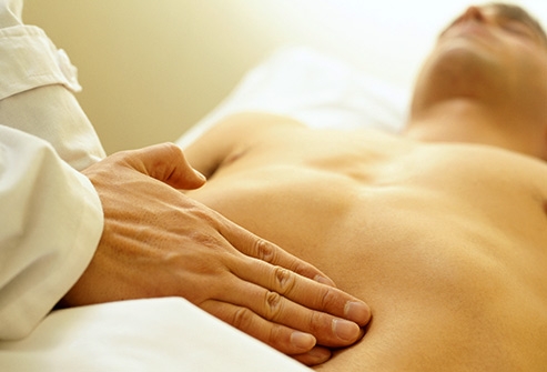 الضغط على البطن