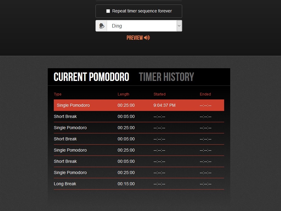تطبيق Marinara Timer - Settings تطبيق Marinara Timer - Settings
