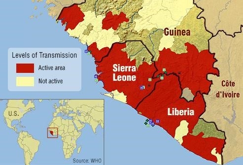 أين ينتشر مرض الإيبولا؟