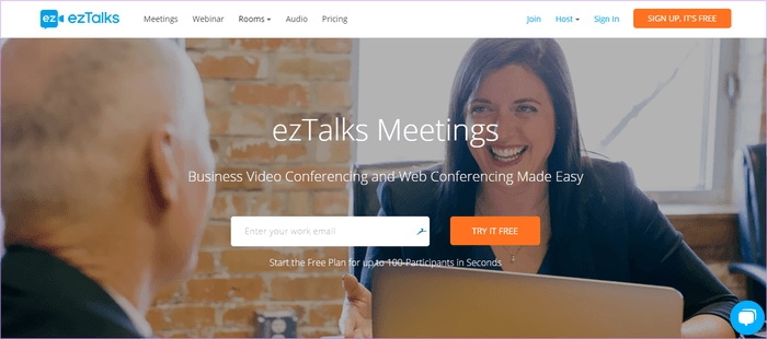 خدمة مؤتمرات الفيديو عبر الإنترنت EZTalks
