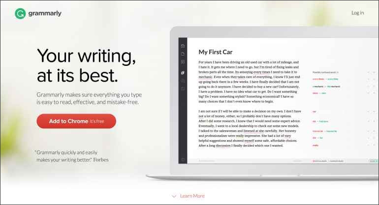 برنامج تصحيح الأخطاء الإملائية والقواعدية Grammarly برنامج تصحيح الأخطاء الإملائية والقواعدية Grammarly