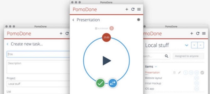 تطبيق PomoDone تطبيق PomoDone